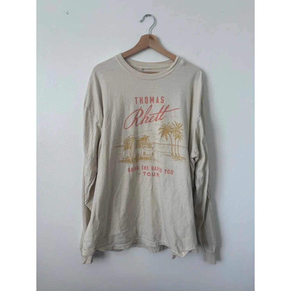 Thomas Rhett 2022 Tour Long Sleeve Shirt – Beige – 2X - Picture 1 of 4